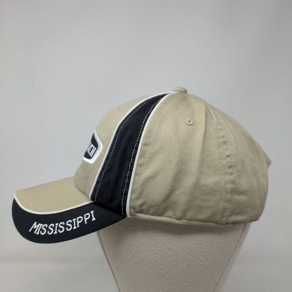 Biloxi Beach Mississippi Strapback Hat Tan OSFA Embroidered Bio-Domes - Picture 3 of 7